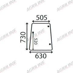 Cab Glass-Side Window- Clear suitable for John Deere tractor