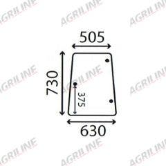 Cab Glass- Side Window- Clear suitable for John Deere tractor