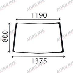 Cab Glass- Front Window- Green Tint suitable for John Deere tractor