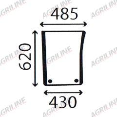 Cab Glass- RH Lower Front- Green Tint suitable for John Deere tractor
