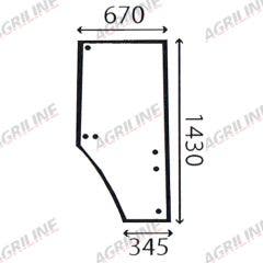 Cab Glass- RH Door- Green Tint