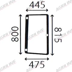 Cab Glass- RH Side Window- Green Tint suitable for John Deere tractor