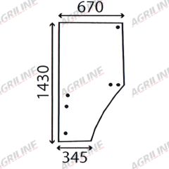 Cab Glass - LH Door- Green Tint