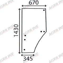 Cab Glass - LH Door- Green Tint suitable for John Deere tractor