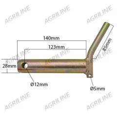 Lower Link Pin (Cat. 2) with Handle