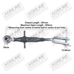  Adjustable Levelling Arm (Cat. 1) suitable for Kubota -  159-750