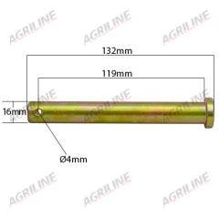 Clevis Pin (Cat. 0) suitable for Ford & Fordson -  E27N-995165