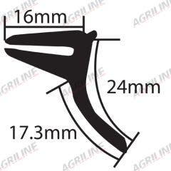 Dash Rubber Ford Safety Cab Per Metre suitable for Ford & Fordson -  