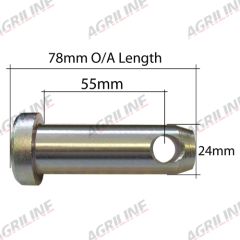 Pin - Lower Link (Cat 1/2) (2 3/16"x 7/8) (55x22mm) suitable for Case International -  3134910R10  3134910R2