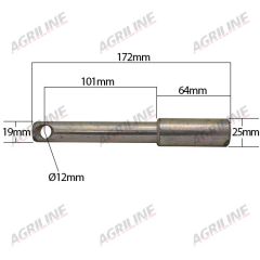 Dual Category Top Link Implement Pin (Cat. 1/2) suitable for Case International -  3137660R1