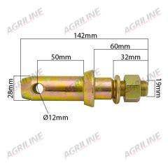 Lower Link Implement Mounting Pin (Cat. 2)
