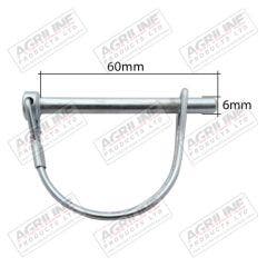 Shaft Locking Pin, Round: 6mm Ø x 60mm