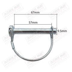 Shaft Locking Pin, Round: 9.5mm Ø x 57mm