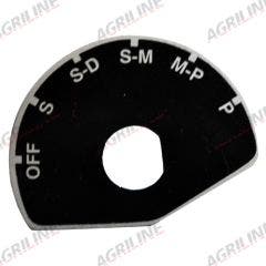 Light Switch Position Plate suitable for Massey Ferguson -  