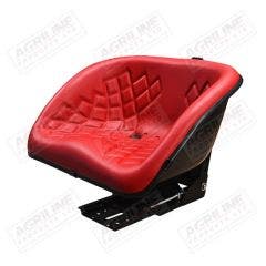 Bucket Style Mechanical Suspension Seat - Red / Black suitable for Massey Ferguson -  