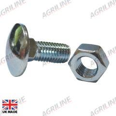 Coach Bolt & Nut M12 x 30mm suitable for Ford & Fordson -  