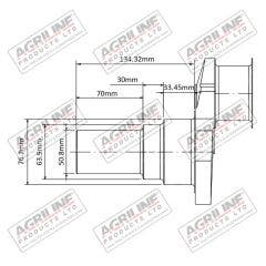 Crankshaft Fordson Major - Early suitable for Ford & Fordson -  81710532  E1ADDN6303F
