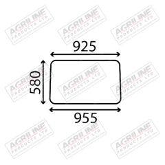 Non-Tinted Flat Windshield - 19917612 suitable for Ford & Fordson -  19917612