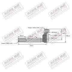 Track Rod End - AL32866 suitable for John Deere tractor