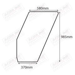 Cab Glass- Curved LH Door, Clear suitable for Fiat -  5108669
