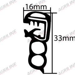 Lower Rear Window Rubber Kit suitable for John Deere tractor