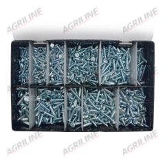 Slotted Head Self Tapping Screw Assortment Box (700 Pcs)