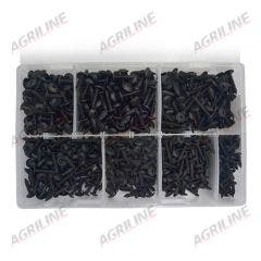 Black Self Tapping Flanged Screw Assortment Box (700 Pcs)