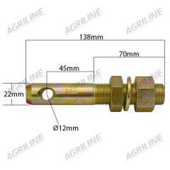 Lower Link Implement Mounting Pin (Cat. 1)