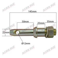 Lower Link Implement Mounting Pin (Cat. 1)