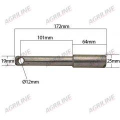 Dual Category Top Link Implement Pin (Cat. 1/2) suitable for Case International -  3137660R1