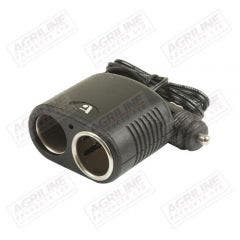 Twin Cigarette Lighter Adaptor with USB Ports