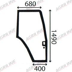 Cab Glass- Curved RH Door- Green Tint suitable for New Holland -  