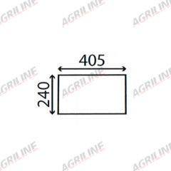 Cab Glass- Fixed Lower Rear- Clear