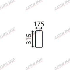 Cab Glass- Lower Front- Clear suitable for Ford & Fordson -  81827479