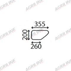 Cab Glass- Lower Door- Clear suitable for Ford & Fordson -  81827488