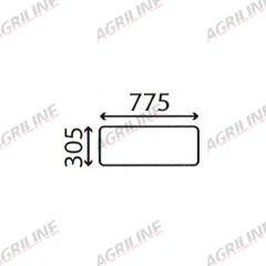 Cab Glass - Lower Rear - 81827485 suitable for Ford & Fordson -  81827485