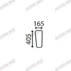 Cab Glass- Lower Front- Clear suitable for Ford & Fordson -  81830052