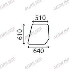 Cab Glass- Top Door- Clear suitable for Ford & Fordson -  81827480
