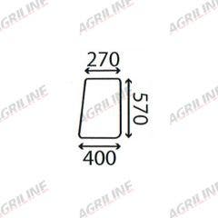 Cab Glass- Front Sliding Side Window- Clear suitable for Ford & Fordson -  81822890