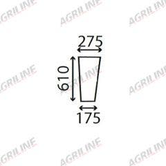 Cab Glass- LH Lower Front- Clear suitable for Ford & Fordson -  83931986