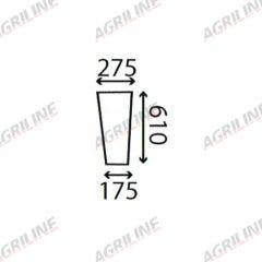 Cab Glass- RH Lower Front- Clear suitable for Ford & Fordson -  83931985