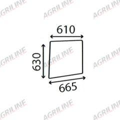 Cab Glass- LH Top Door- Clear suitable for Ford & Fordson -  83944252