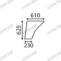 Cab Glass- LH Lower Door- Clear suitable for Ford & Fordson -  83944253