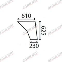 Cab Glass- RH Lower Doorr- Clear suitable for Ford & Fordson -  83944241