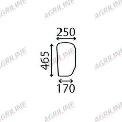 Cab Glass- RH Lower Front (10mm)- Clear suitable for Ford & Fordson -  83952306