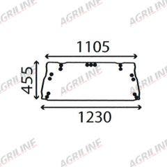 Cab Glass - Upper Rear Window - 83952034 suitable for Ford & Fordson -  83952034