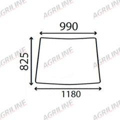 Cab Glass- Curved Front Window- Green Tint suitable for Ford & Fordson -  83951871