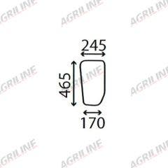 Cab Glass- RH Lower Front- Clear suitable for Ford & Fordson -  83904536