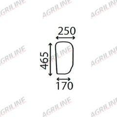 Cab Glass- RH Lower Front- Clear suitable for Ford & Fordson -  83925758