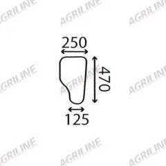 Cab Glass- LH Lower Front- Clear suitable for Ford & Fordson -  83925760